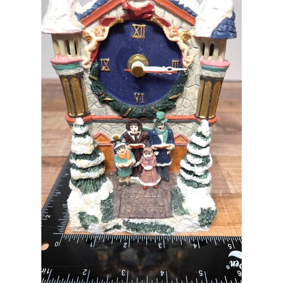 Vintage Christmas Carolers Clock With Roman Numerals - Picture 7 of 8